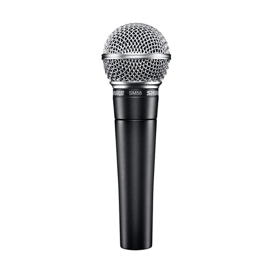 Shure SM58 Professional XLR Dynamic Vocal Microphone – Cardioid Mic for Live Performance, Studio Recording, Podcasting & Broadcasting, Black & Silver