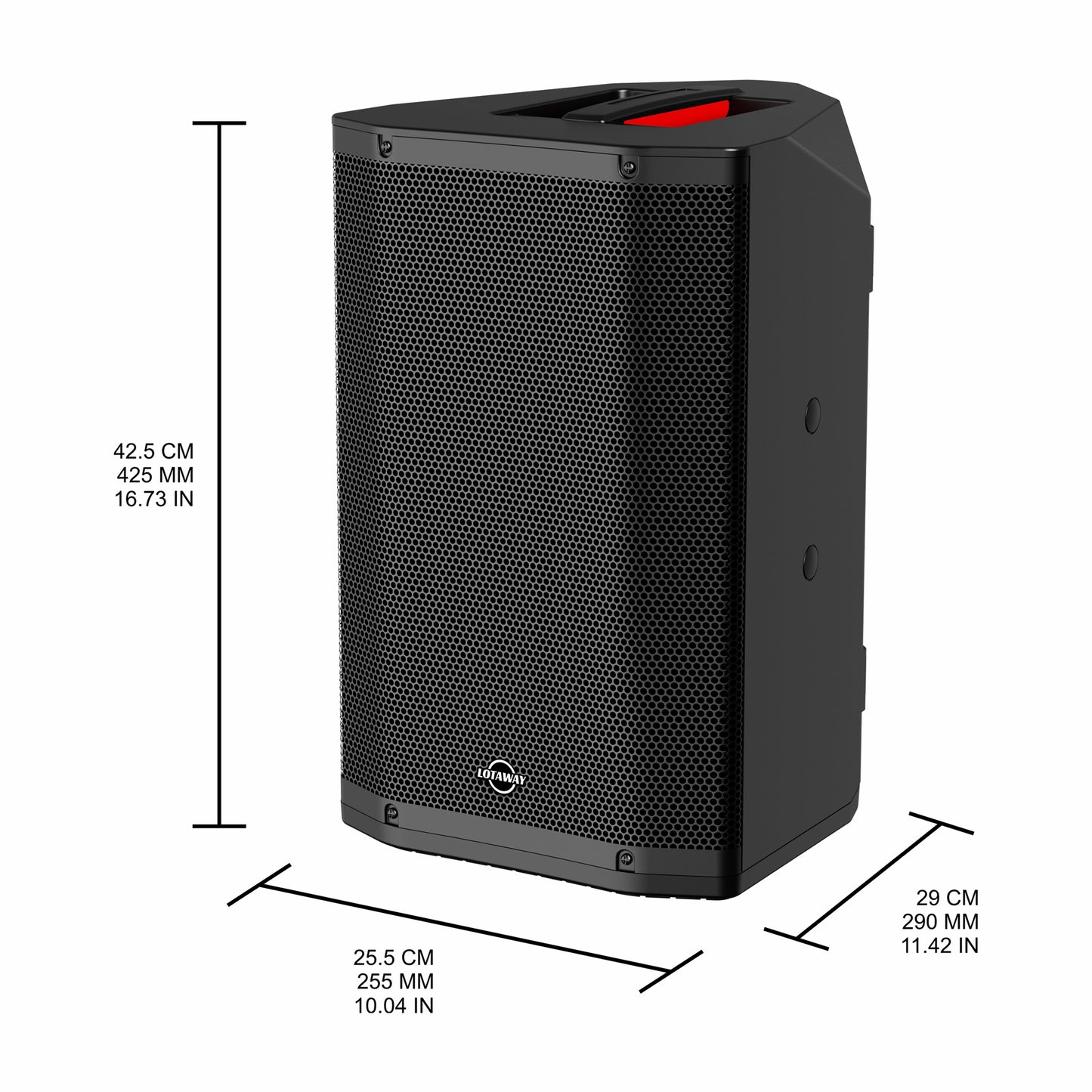 LOTAWAY YATA-08 400W 3-Ways Battery Powered Portable PA System - 8" Bluetooth Active Speaker with Professional-Grade Mixer