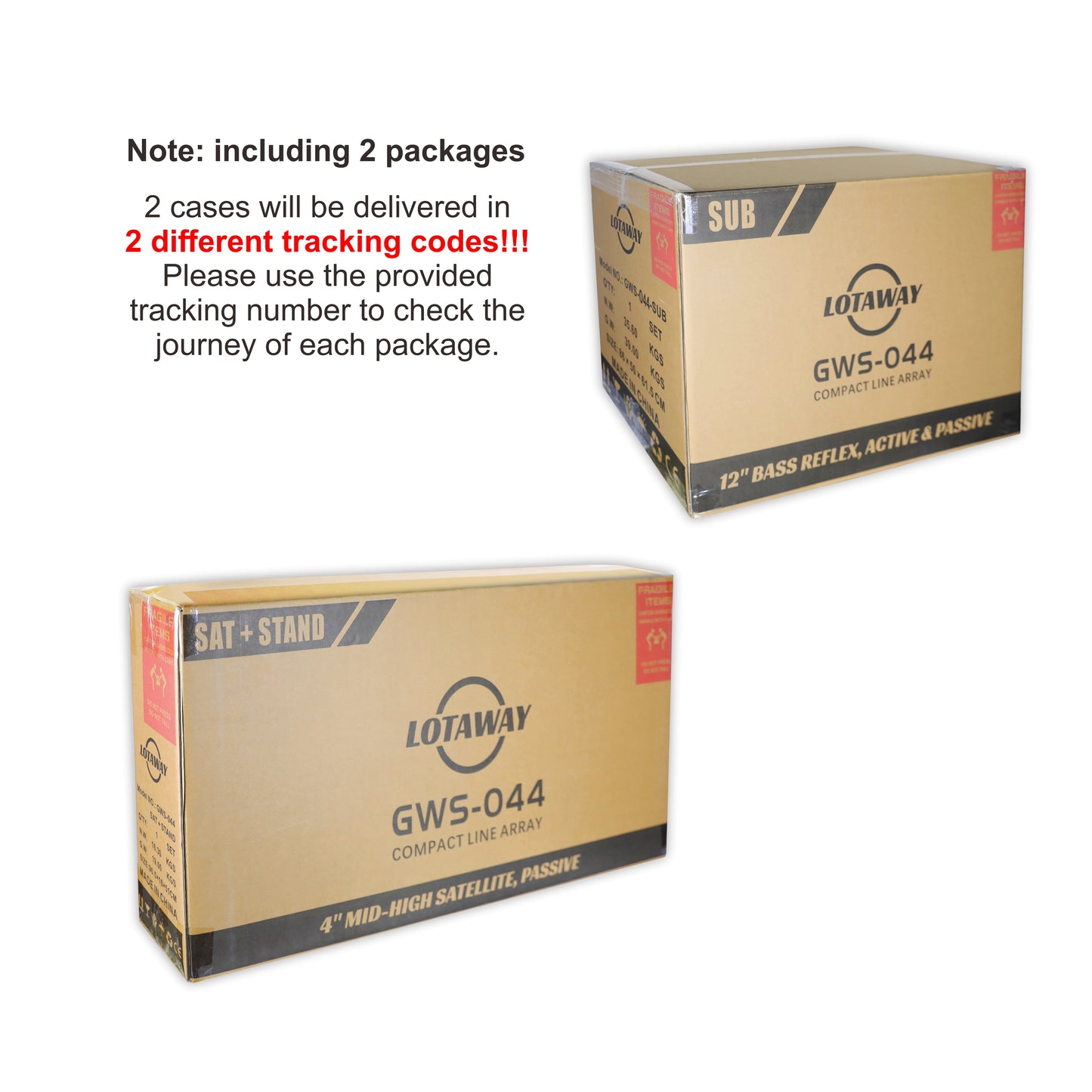 2.2 Active Line Array System GWS-044 3600W Powerful Audio Speakers support global voltage | LOTAWAY