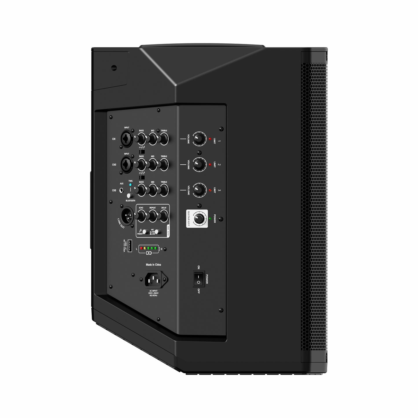 LOTAWAY YATA-08 400W 3-Ways Battery Powered Portable PA System - 8" Bluetooth Active Speaker with Professional-Grade Mixer