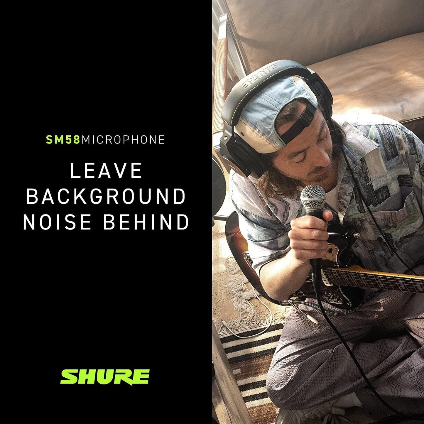 Shure SM58 Professional XLR Dynamic Vocal Microphone – Cardioid Mic for Live Performance, Studio Recording, Podcasting & Broadcasting, Black & Silver