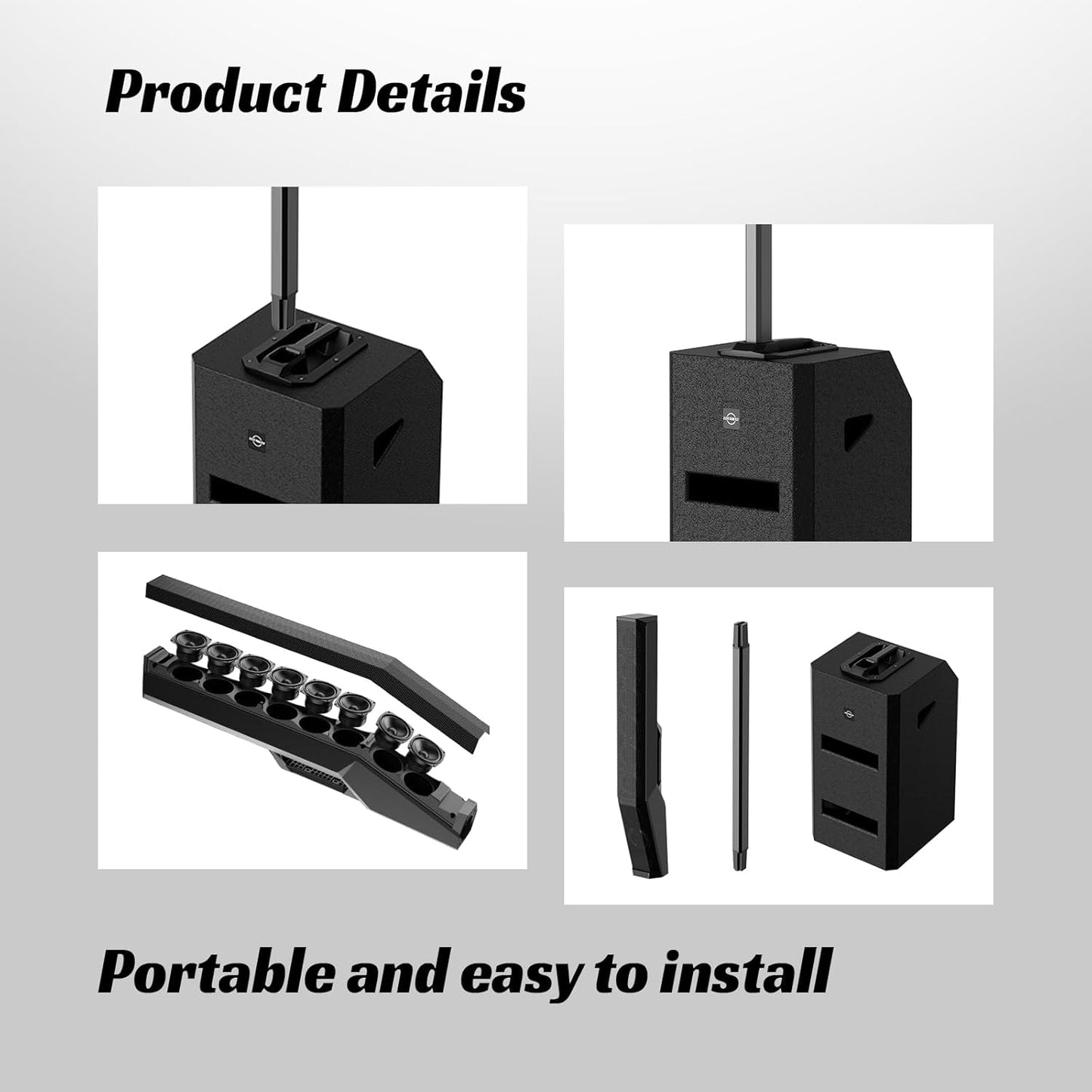3300W Column Systems with 12inch Active Wooden Subwoofer EQ-800 Professional's High-performance Sound Equipment  | LOTAWAY