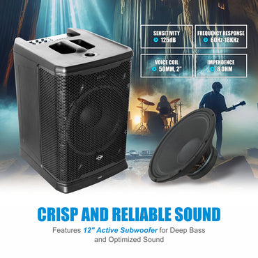 2.2 Active Line Array System GWS-044 3600W Powerful Audio Speakers support  global voltage | LOTAWAY