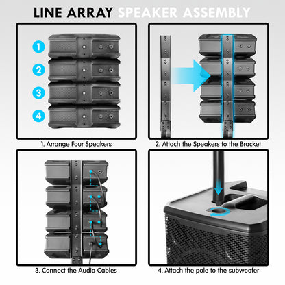 GWS-044 | 3600W Line Array Speaker System