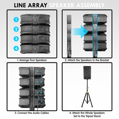 GWS-042 | 2200W Line Array Speaker System
