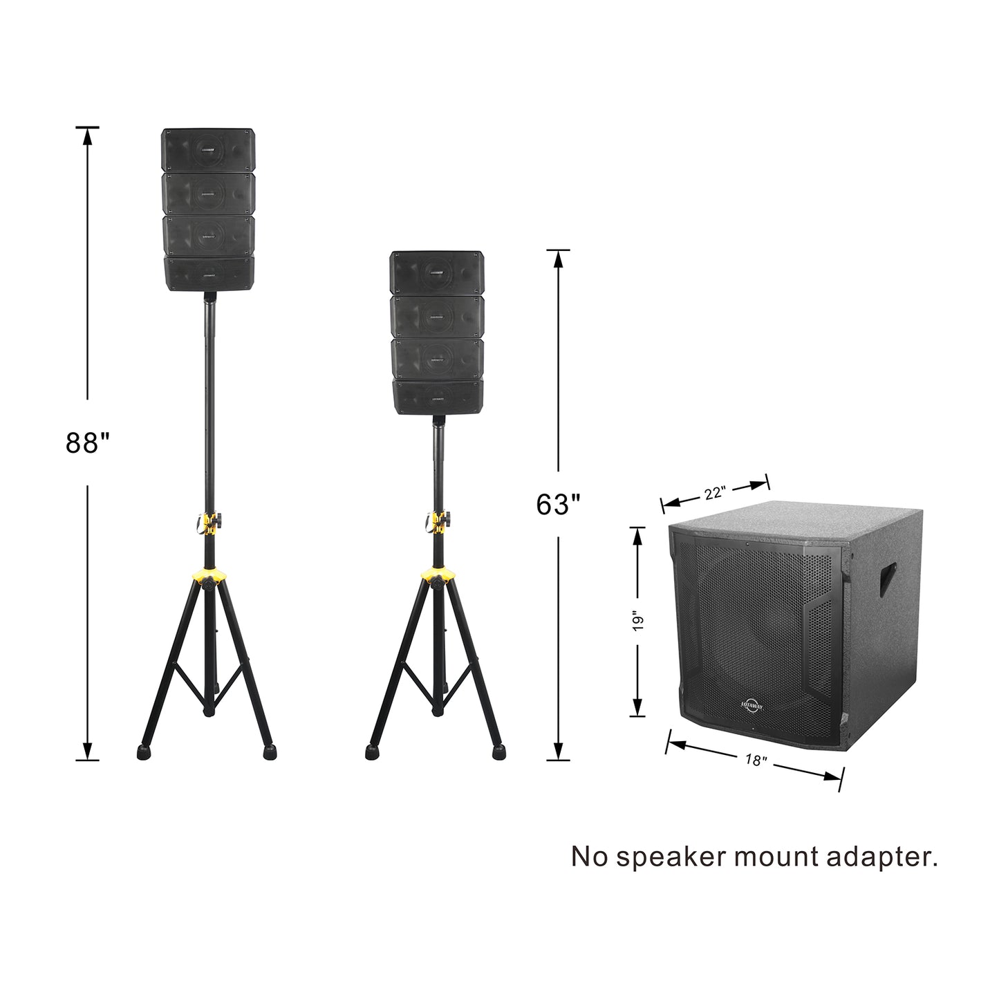 GWS-042 | 2200W Line Array Speaker System