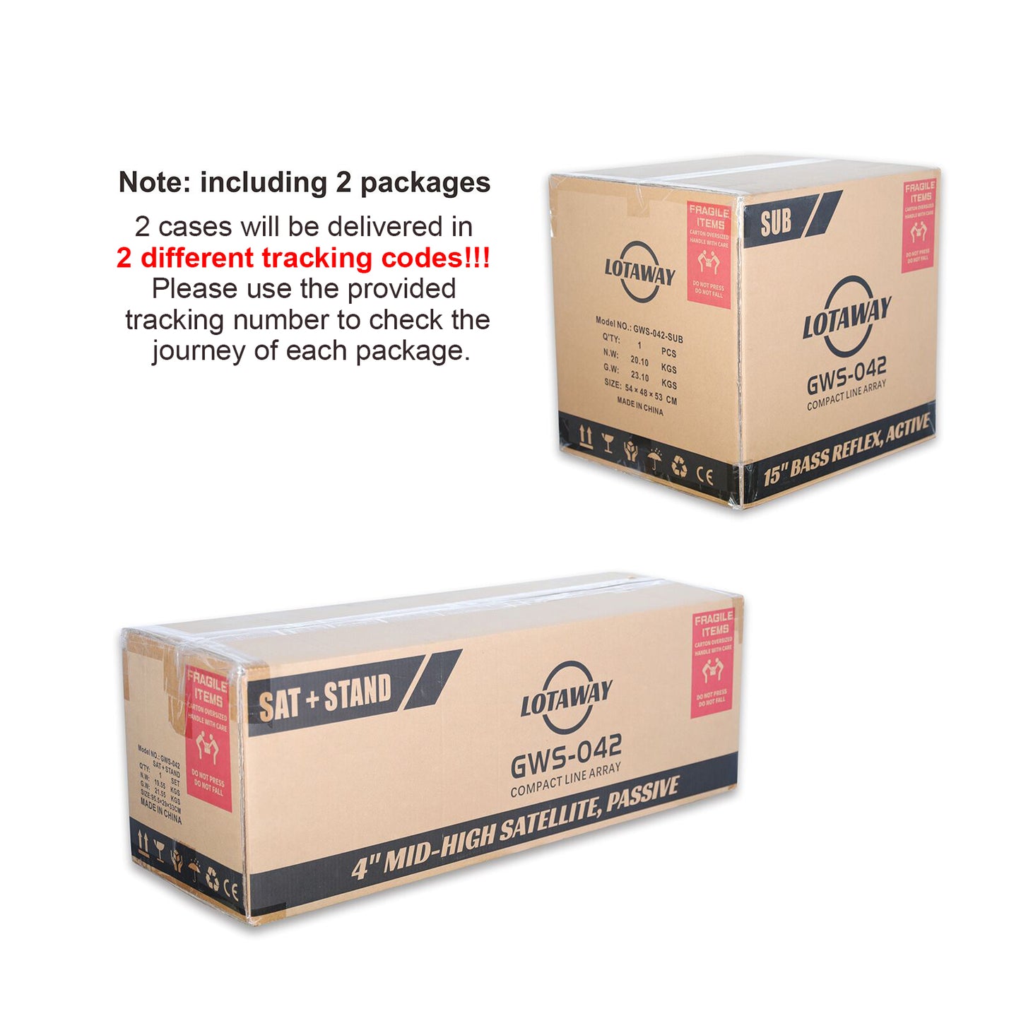 GWS-042 | 2200W Line Array Speaker System